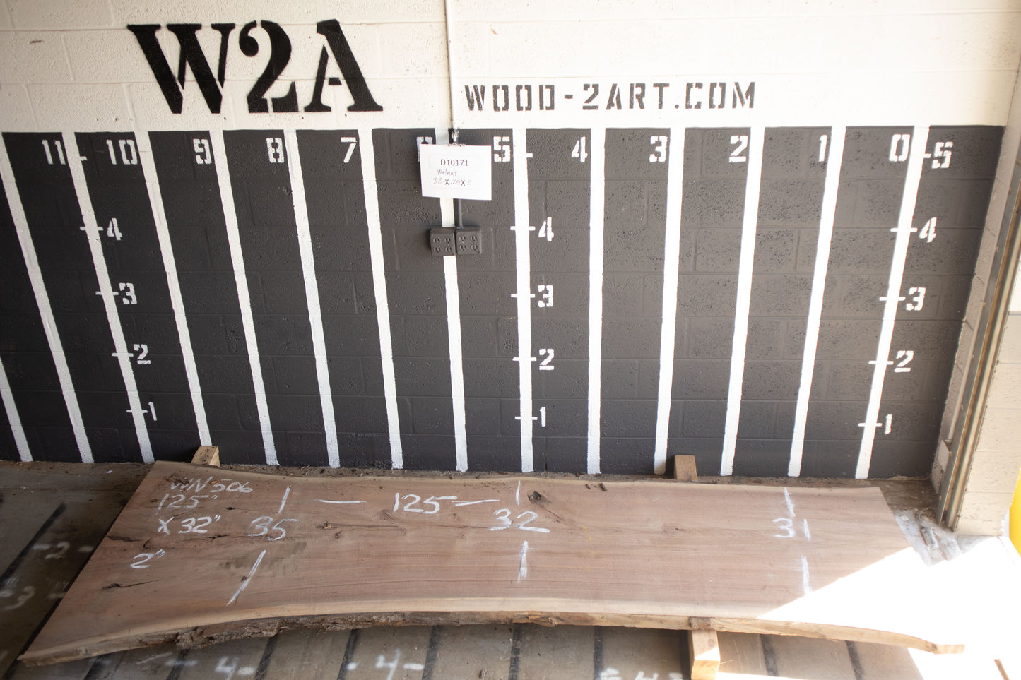 8/4 Walnut <br> 125" x 35" x 2" <br> D10171