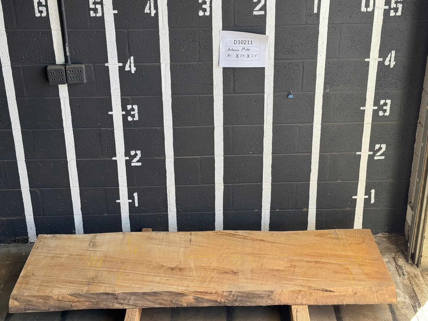 10/4 Ambrosia Maple <br> 81" x 23" x 2.5" <br> D10211