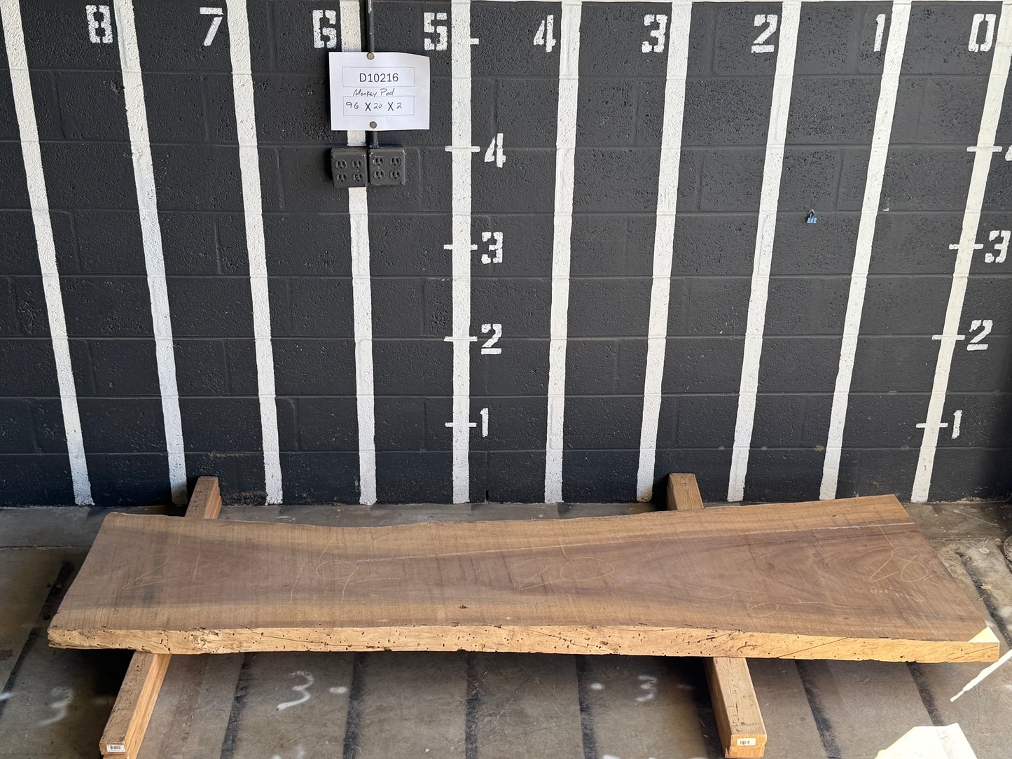 8/4 Monkey Pod <br> 96" x 20" x 2" <br> D10216