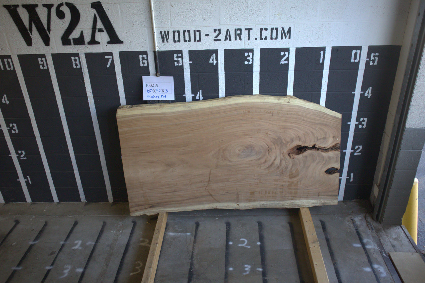 12/4 Monkey Pod <br> 80" x 42" x 3" <br> I00219