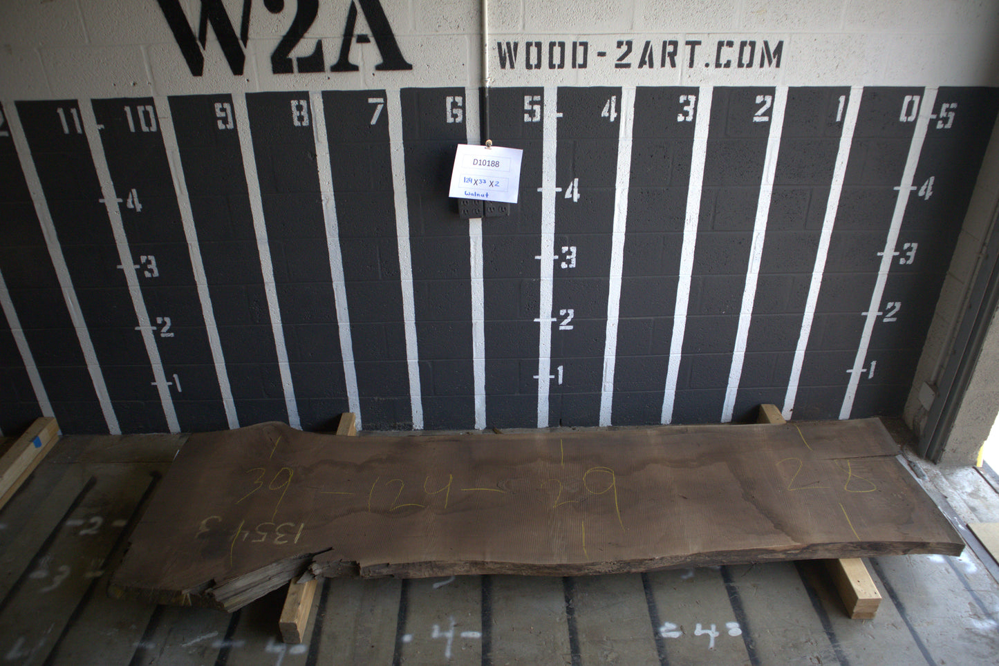 10/4 Walnut <br> 124" x 33" x 2.5" <br> D10188