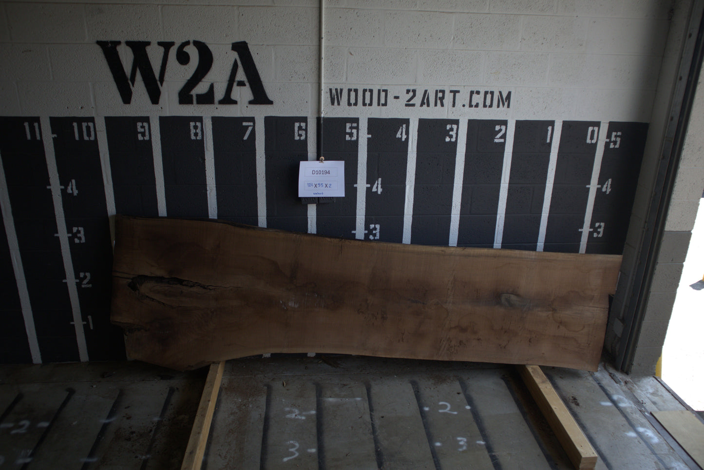 10/4 Walnut <br> 124" x 35" x 2.5" <br> D10194