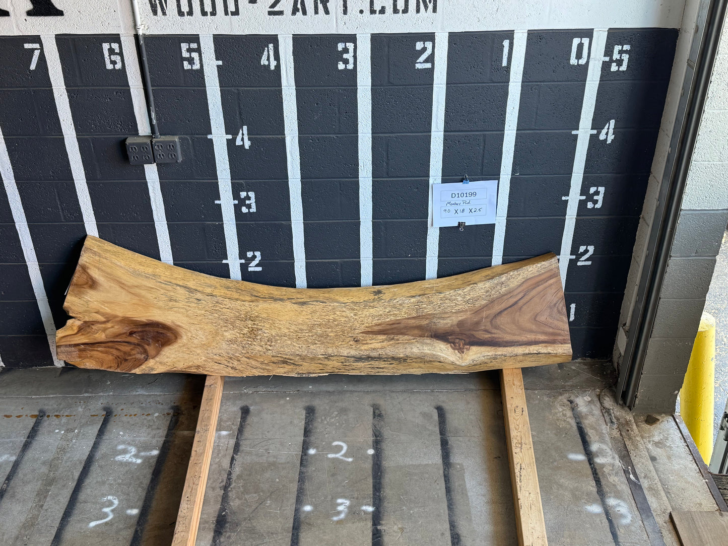 10/4 Monkey Pod <br> 90" x 18" x 2.5" <br> D10199