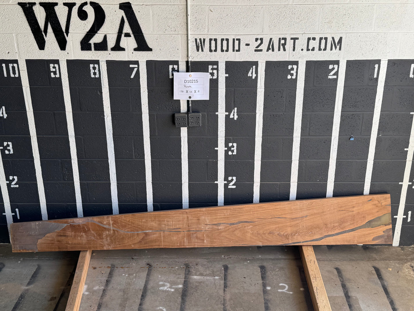 8/4 Parota <br> 122" x 12" x 2" <br> D10215