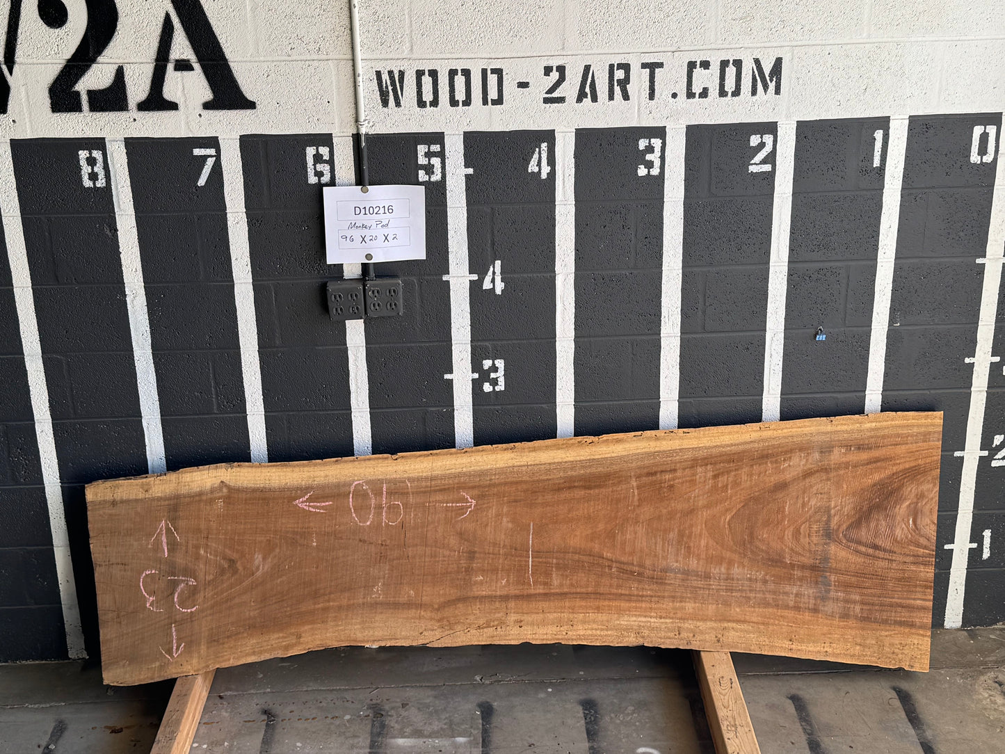 8/4 Monkey Pod <br> 96" x 20" x 2" <br> D10216