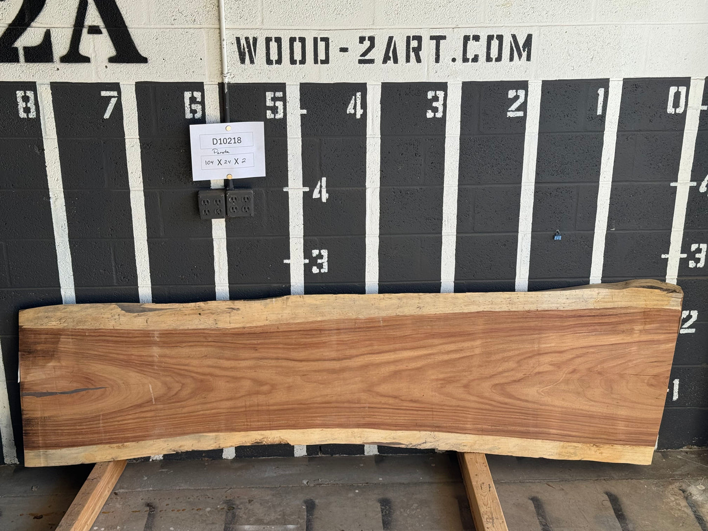 8/4 Parota <br> 104" x 24" x 2" <br> D10218