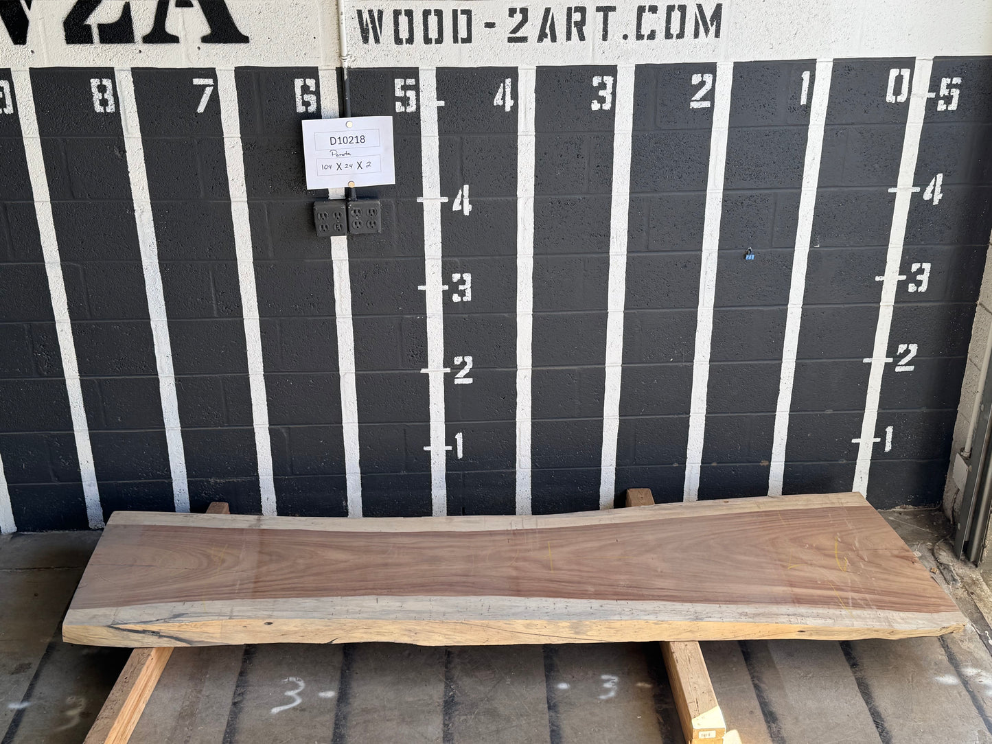 8/4 Parota <br> 104" x 24" x 2" <br> D10218