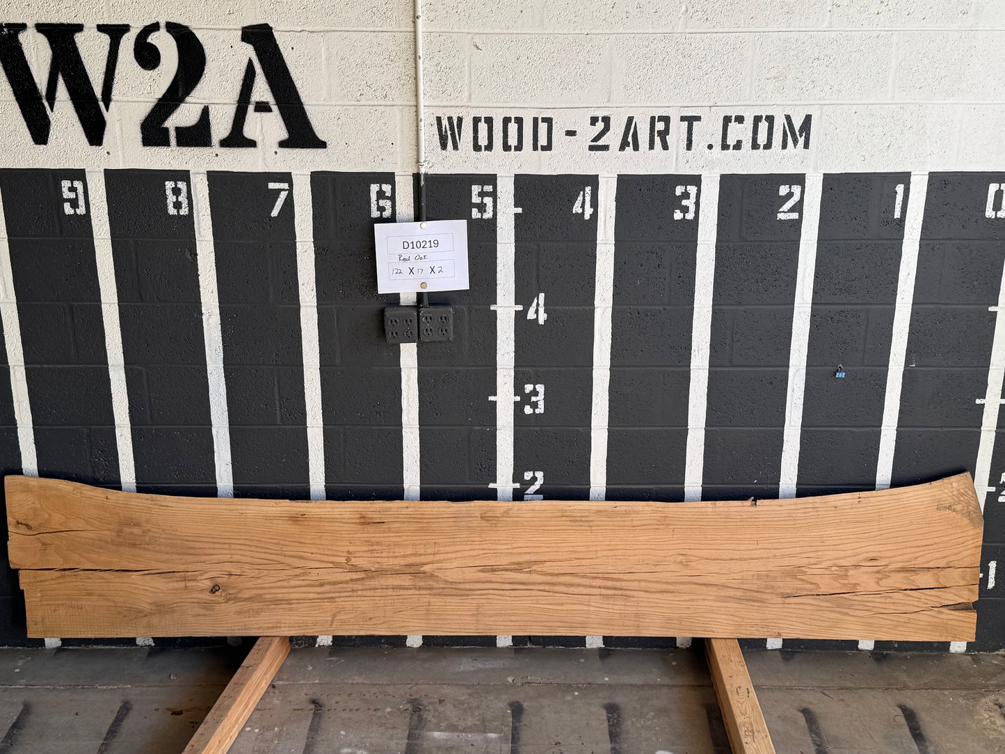 8/4 Red Oak <br> 122" x 17" x 2" <br> D10219