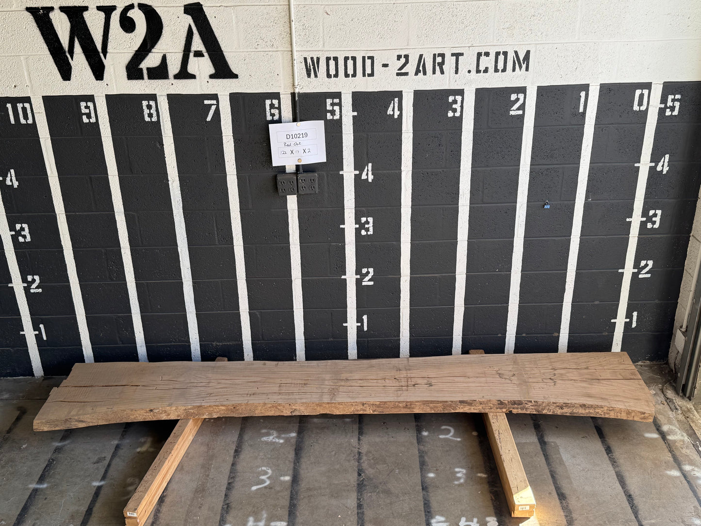 8/4 Red Oak <br> 122" x 17" x 2" <br> D10219