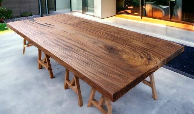 Live Edge Monkey Pod Table 103'' X 47'' X 2.75'' LEP258 – Wood-2Art